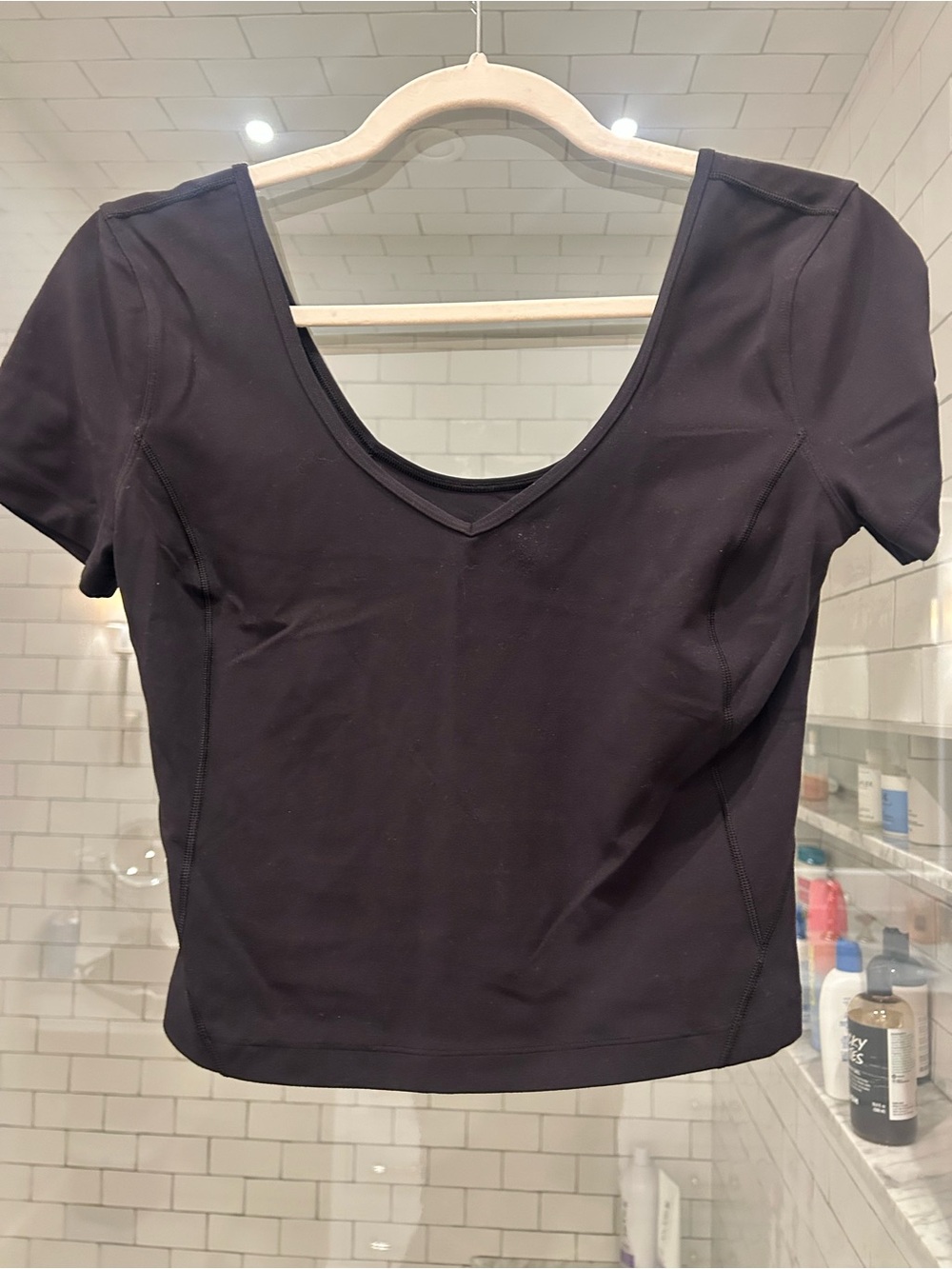 Lululemon Women's V-Neck Short Sleeve Top - Black